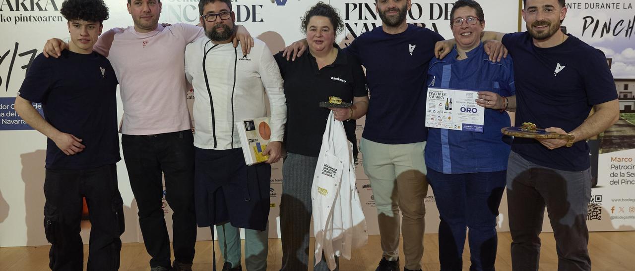 EN FOTOS | Bar Amatxo y Bar Gatza, ganadores de la 26ª Semana del Pincho de Navarra