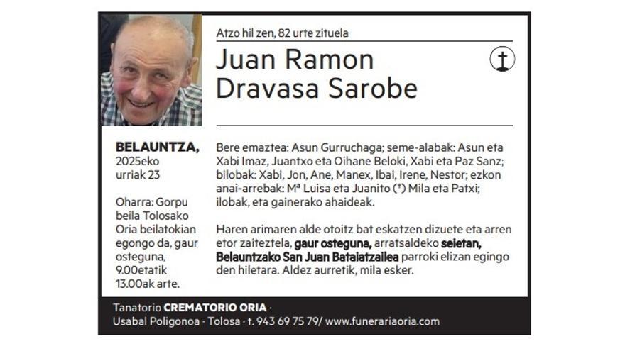 Juan Ramon Dravasa Sarobe