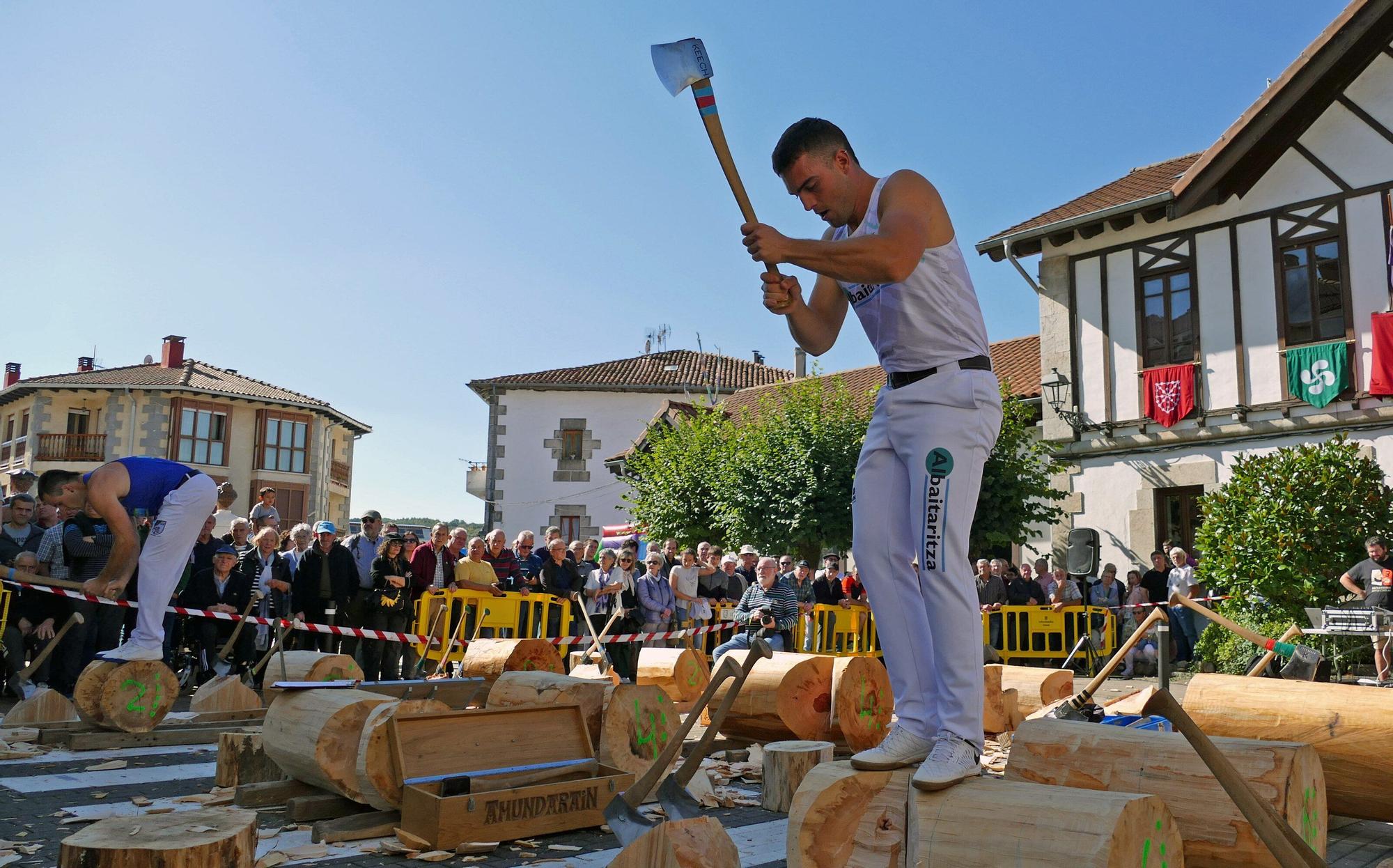 Fotos del Campeonato Navarro de Aizkora en Lekunberri
