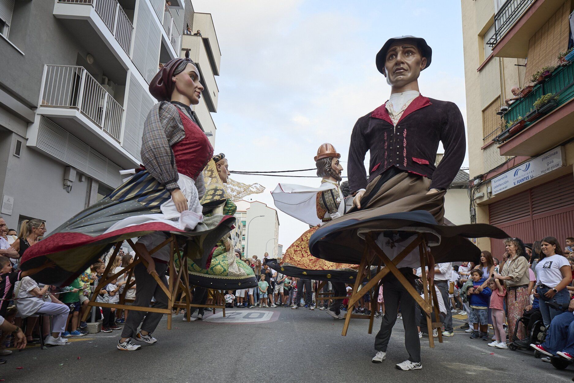 Fotos de la despedida de los gigantes en fiestas de Burlada