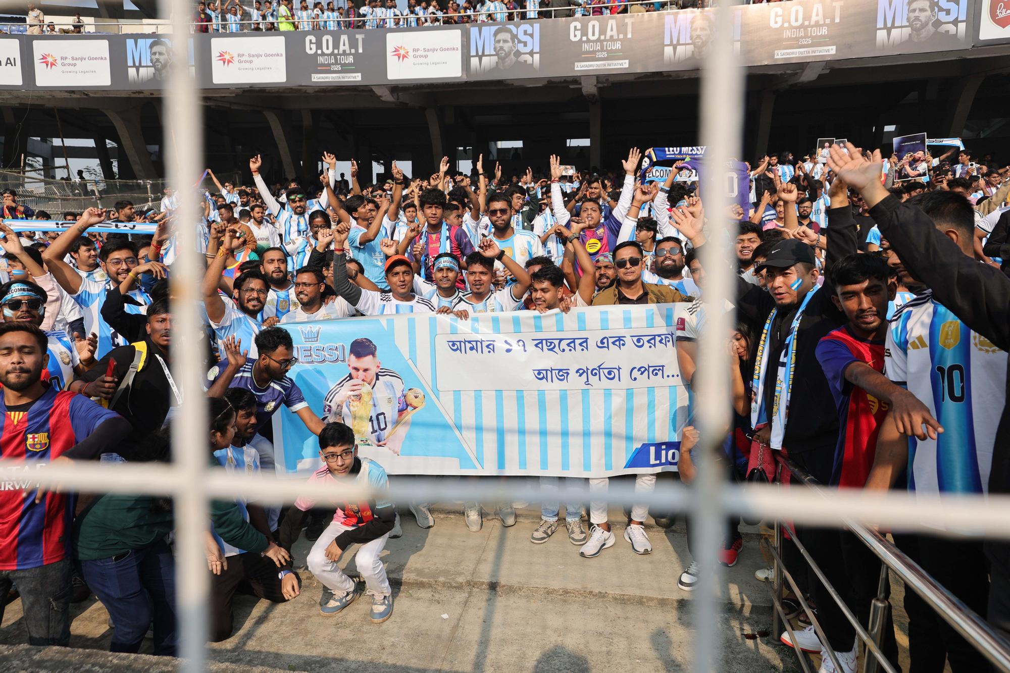 Imágenes de la visita de Messi a India