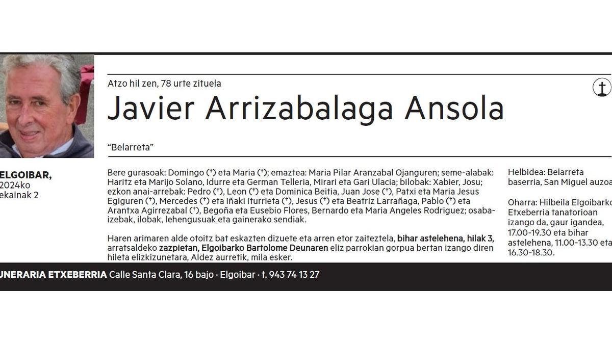 Javier Arrizabalaga Ansola