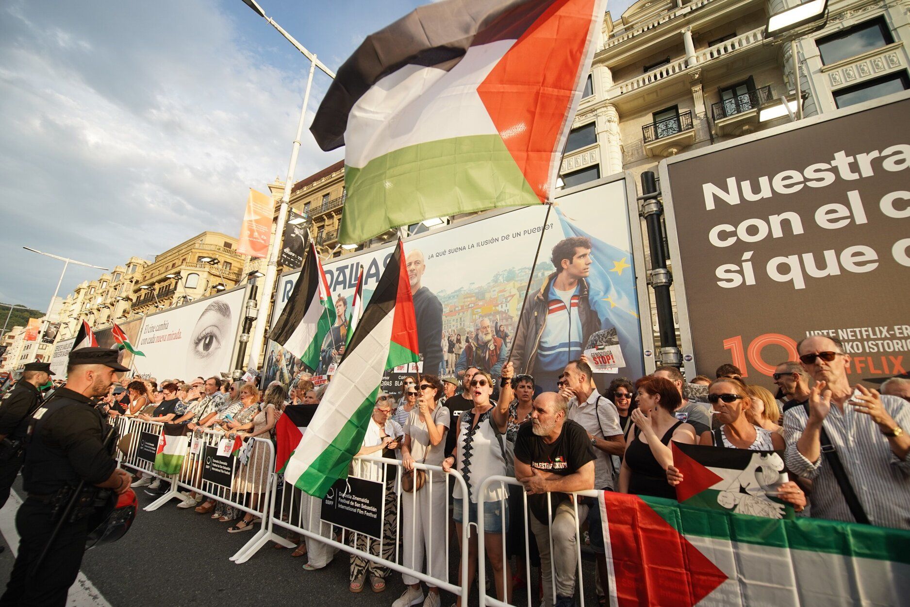 Las protestas por Palestina toman la alfombra roja