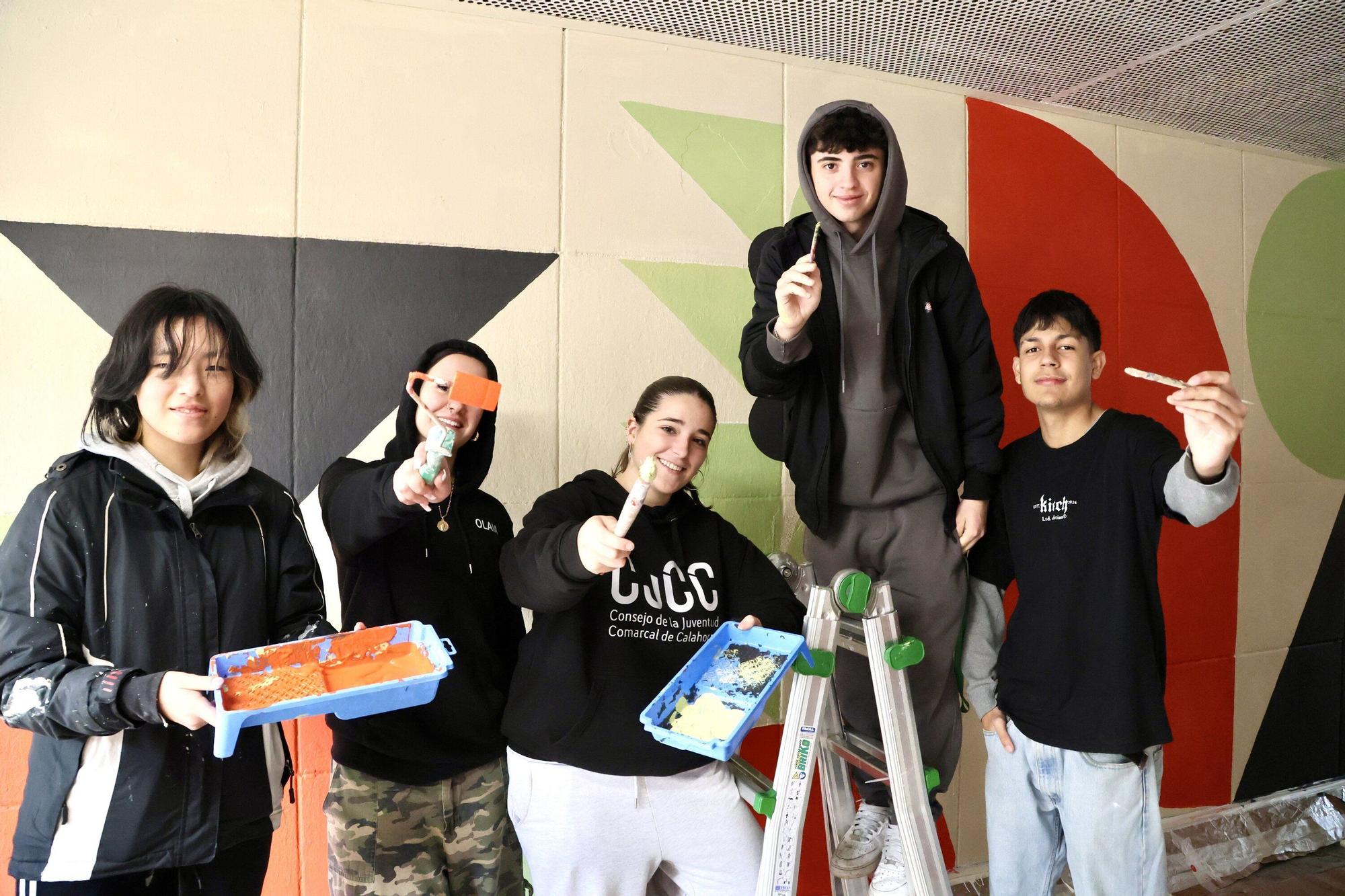 En imágenes: El túnel de Teodoro Dublang renueva su imagen gracias al alumnado de IDarte