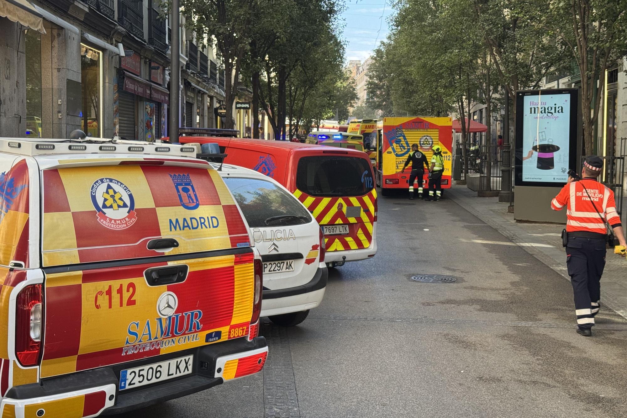 Las imágenes del derrumbe de un edificio en Madrid
