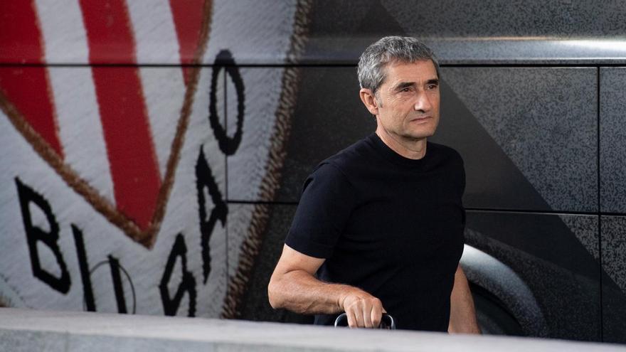 Ernesto Valverde, en su llegada al Santiago Bernabéu. / Athletic Club
