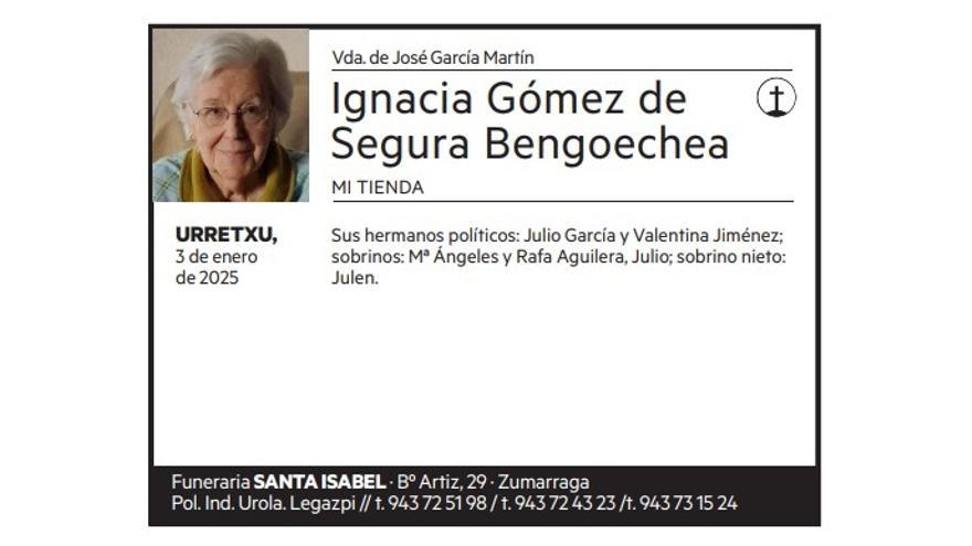 Ignacia Gómez de Segura Bengoechea