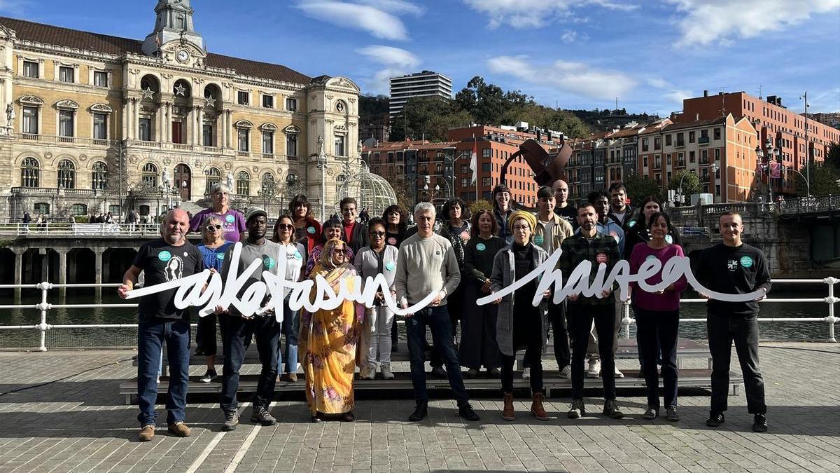 Representantes y miembros de EH Bildu en Bilbao