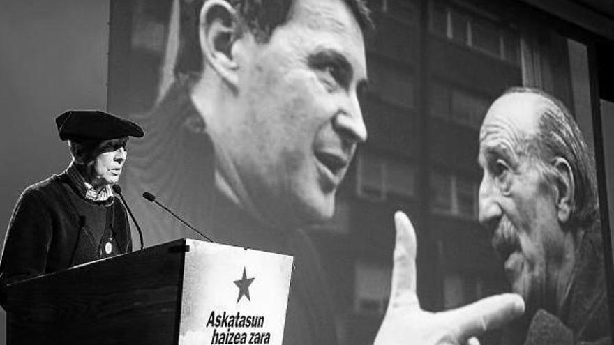 Solabarria, durante el homenaje a Txomin Ziluaga, fundador de Herri Batasuna, celebrado en 2012.