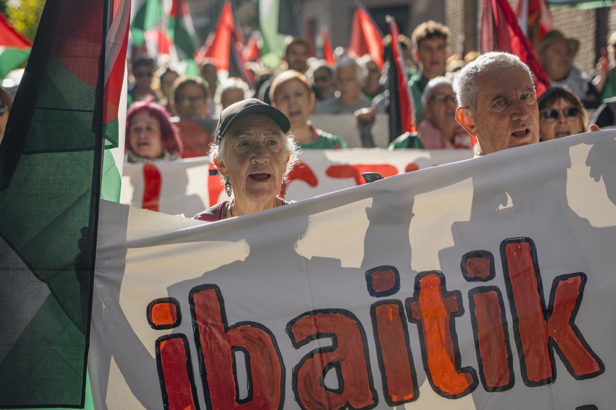 Fotos de la marcha pro Palestina 'Ibaitik Itsasora' en Tudela