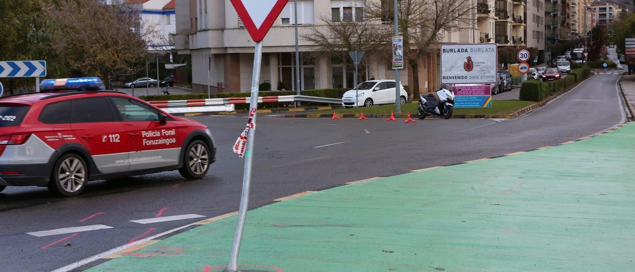 Accidente mortal en Burlada (domingo 30 de noviembre de 2025)