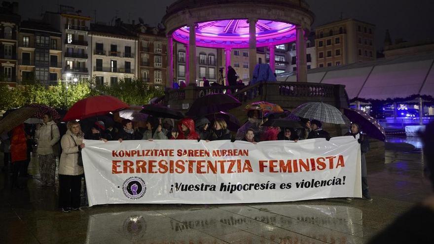 25-N: El feminismo alza la voz en Pamplona contra la violencia machista