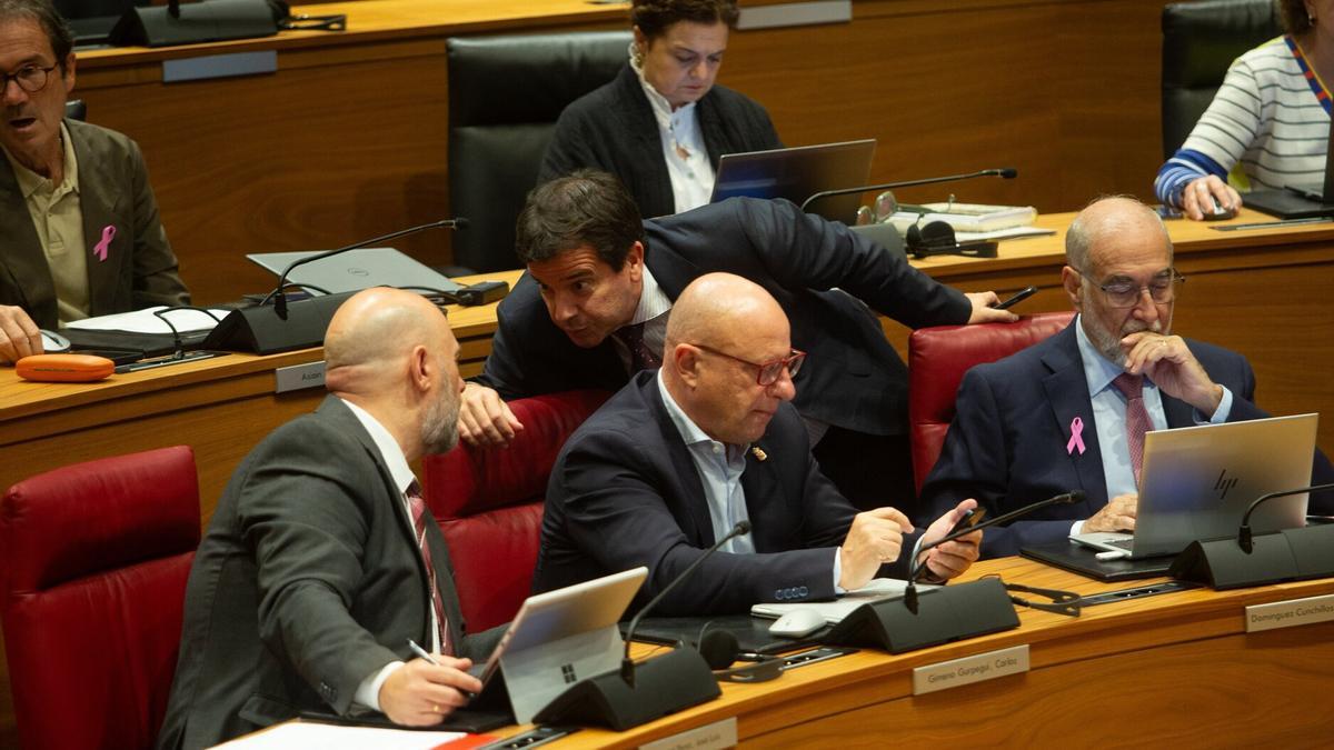 Fotos del pleno del Parlamento de Navarra de este jueves