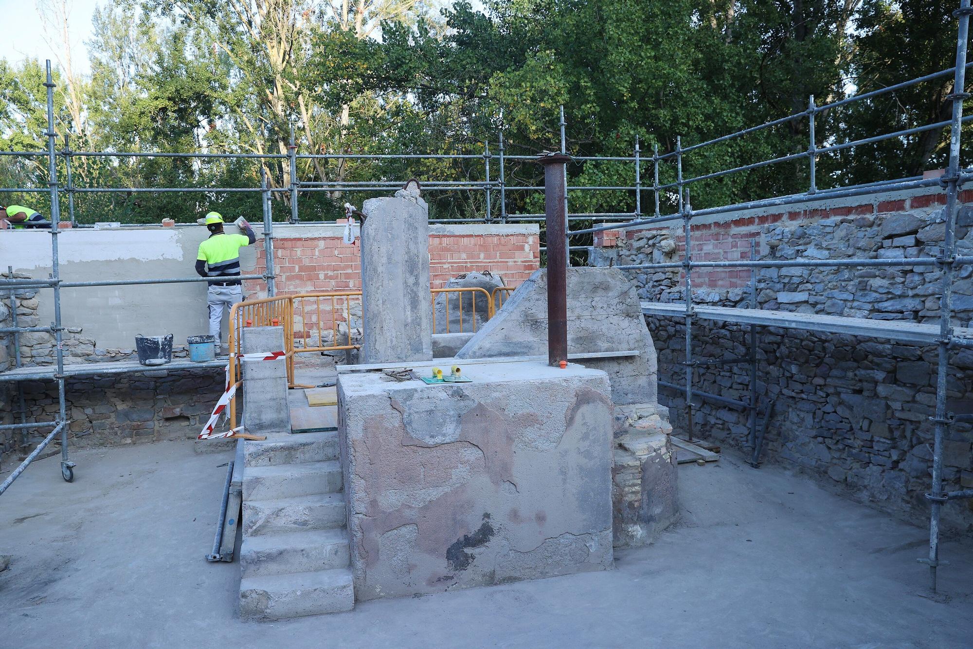 La reserva fluvial del molino de Ilundáin toma forma con la limpieza del canal y los movimientos de tierra