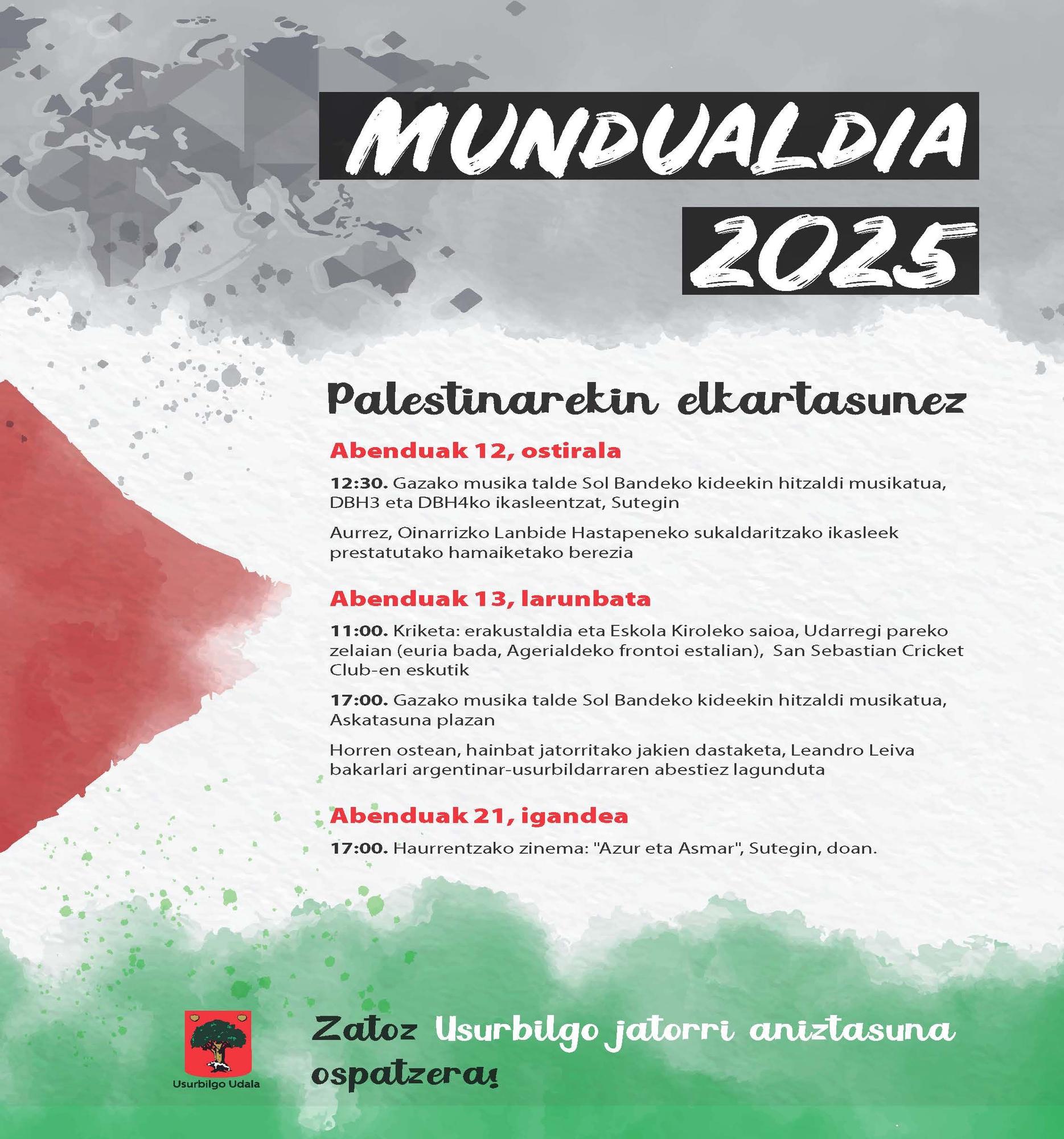 Mundualdiaren egitaraua.