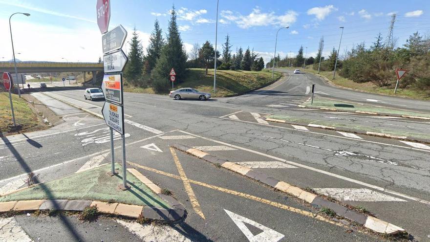 Las obras de la nueva glorieta junto a la Ronda de Pamplona (PA-30) complicarán el tráfico en Mutilva y Tajonar este jueves y viernes