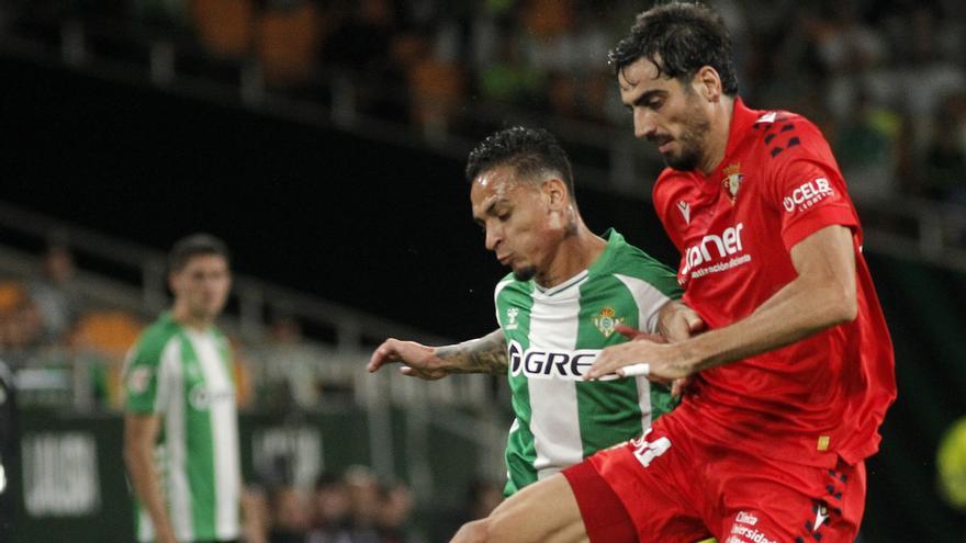 El 1x1 de Osasuna ante el Betis: suspenso general