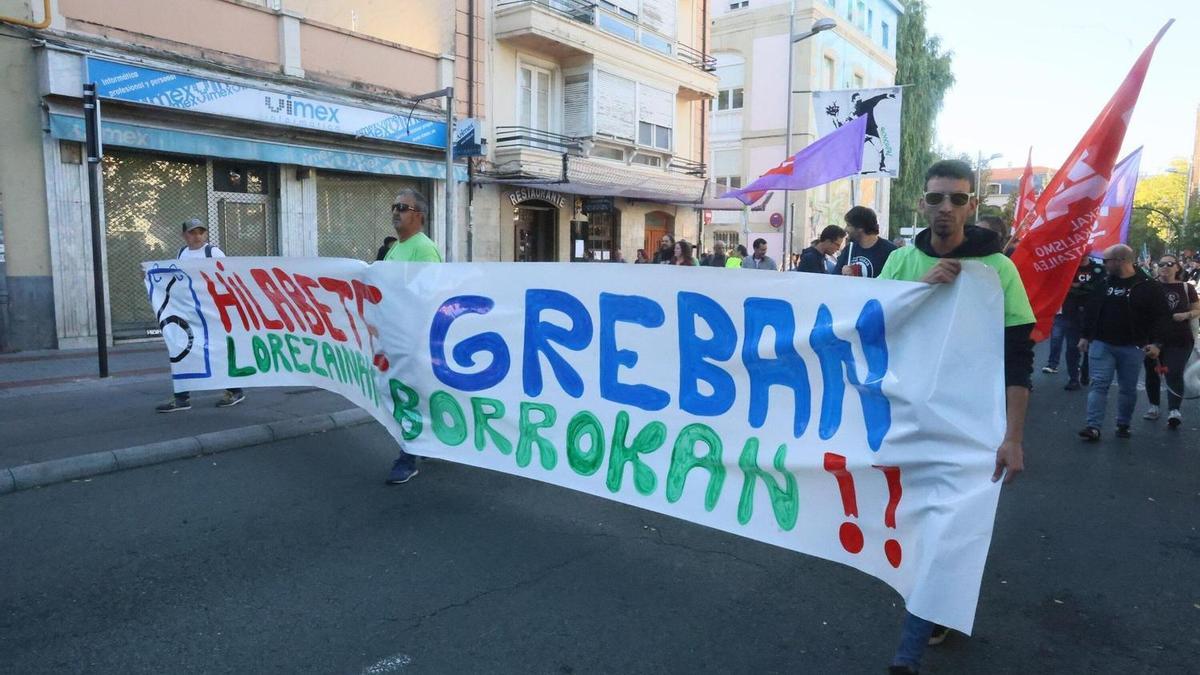 Manifestación de los jardineros del pasado viernes