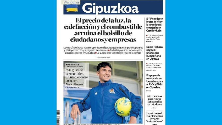 Portada de la edición impresa de este viernes