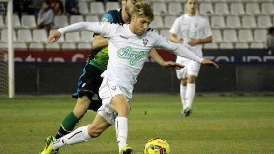 Keko, con la camiseta del Albacete.