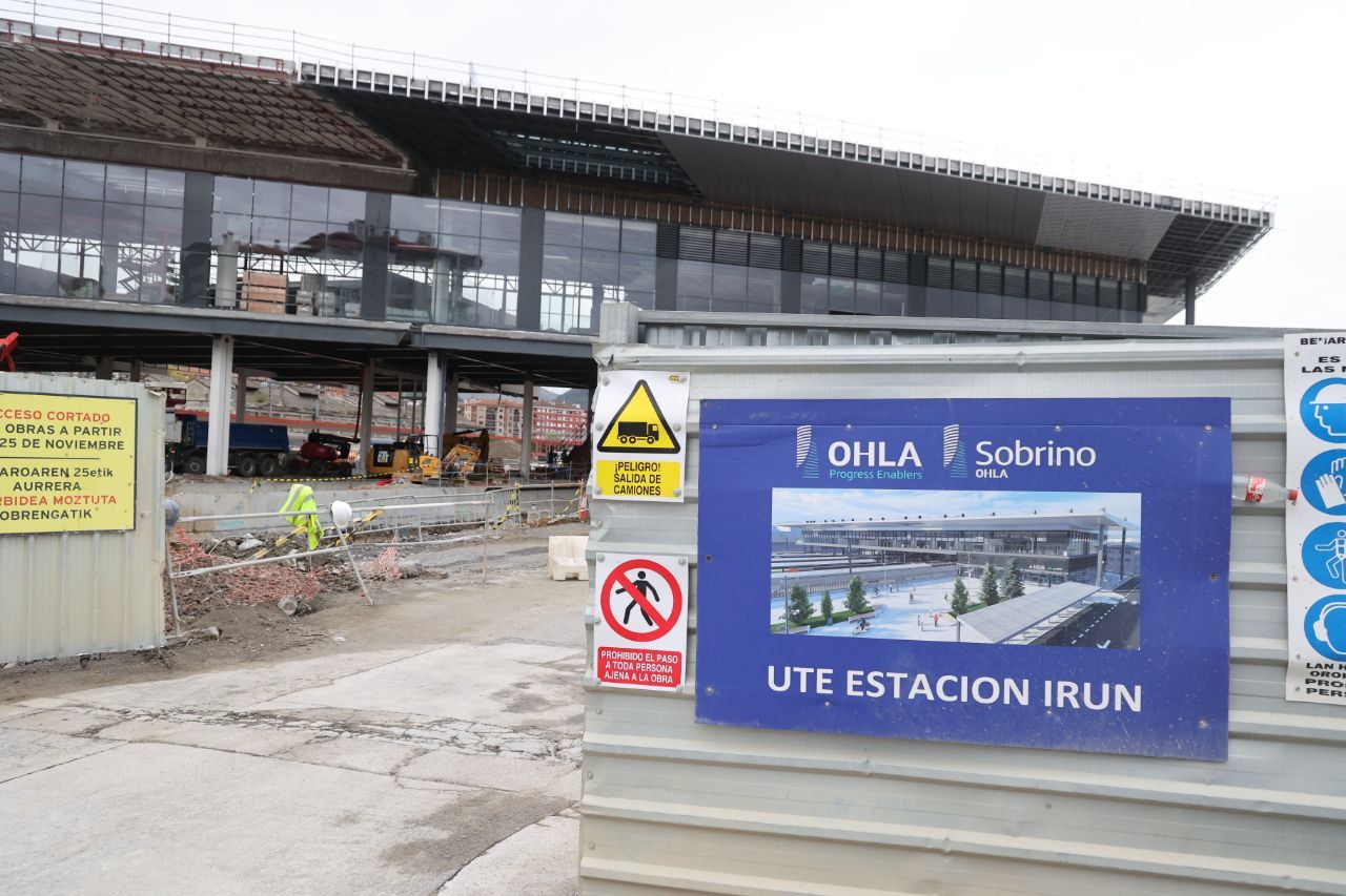La nueva estación de tren de Irun toma forma