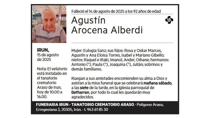 AGUSTIN AROCENA ALBERDI