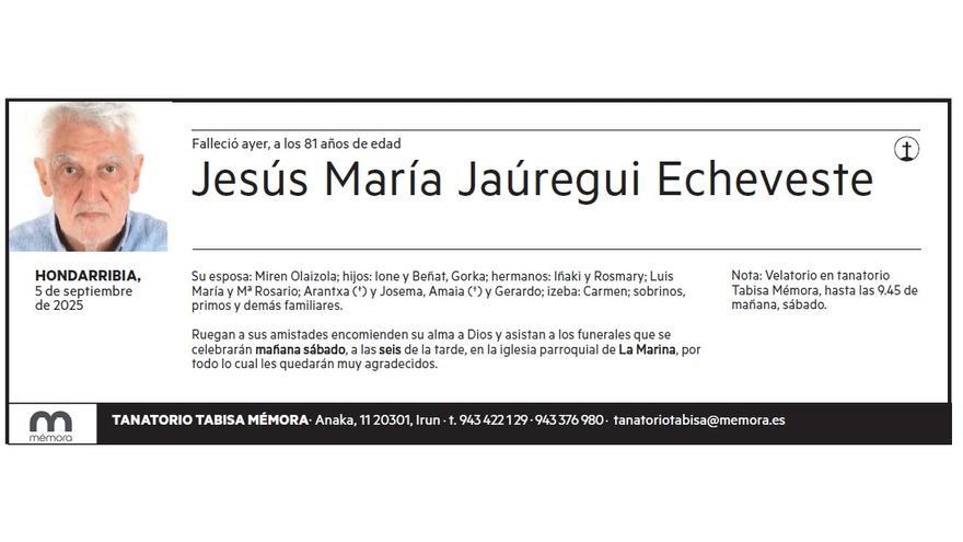 JESUS MARIA JAUREGUI ECHEVESTE
