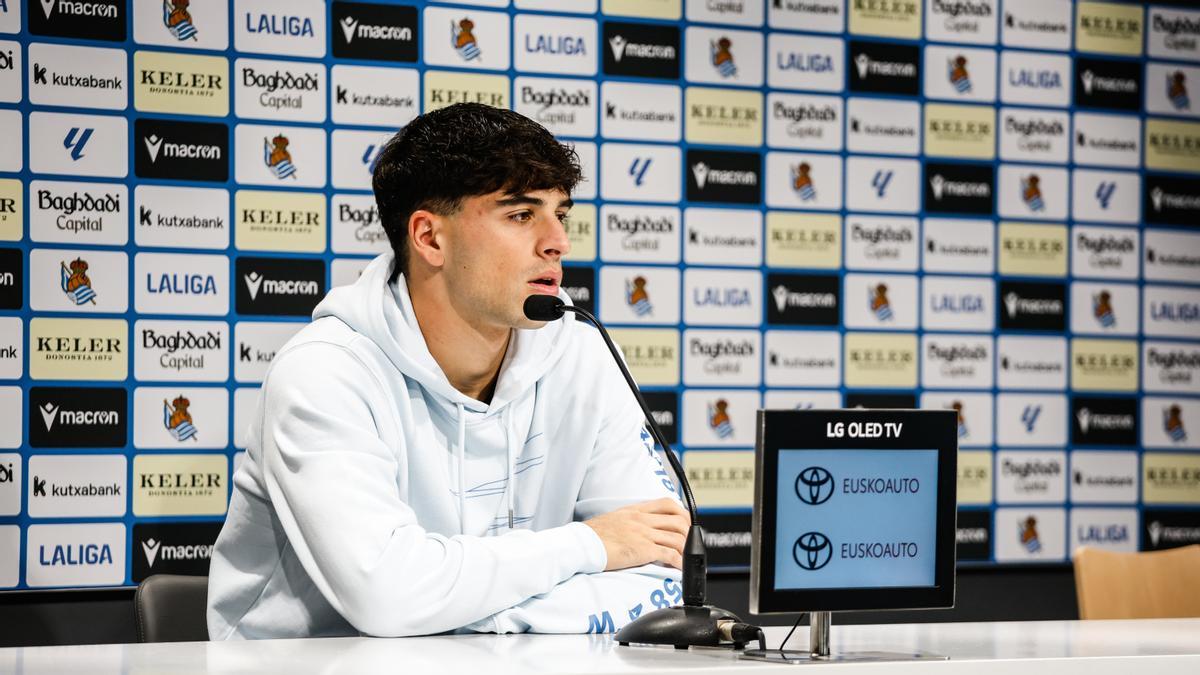 Jon Martín, en la rueda de prensa.
