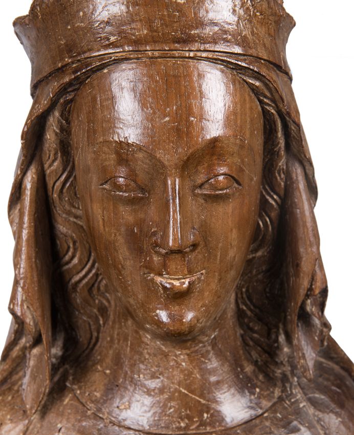 Detalle del rostro de la Virgen.