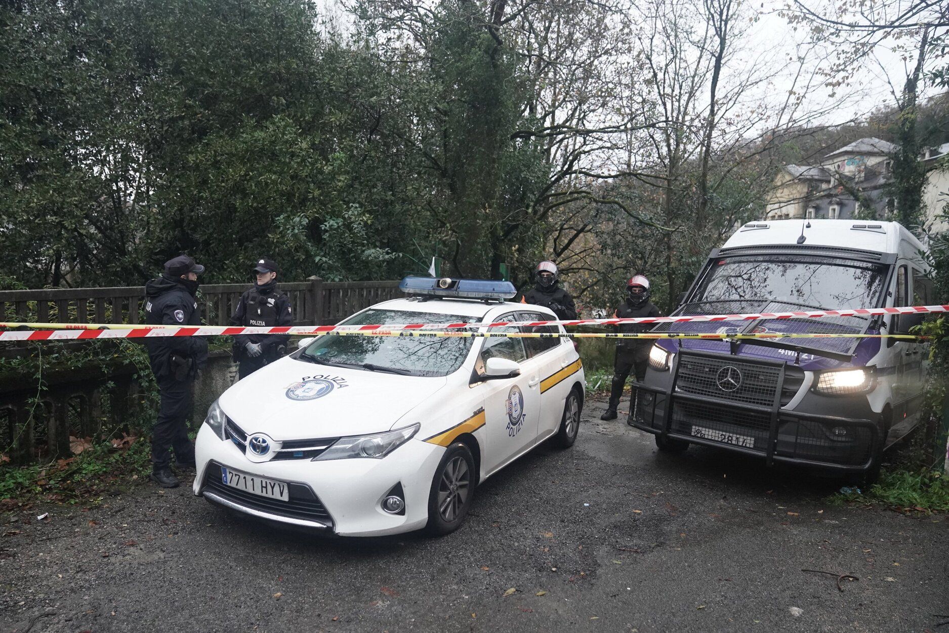 Desalojo del instituto de Martutene