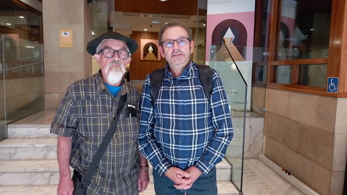 Iñaki con Feliu en el encuentro en Iruña el 30 de septiembre para este artículo.