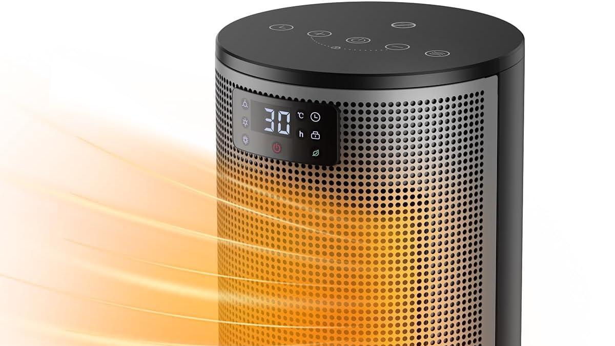 Perspectiva del calefactor de bajo consumo Palinth de Amazon