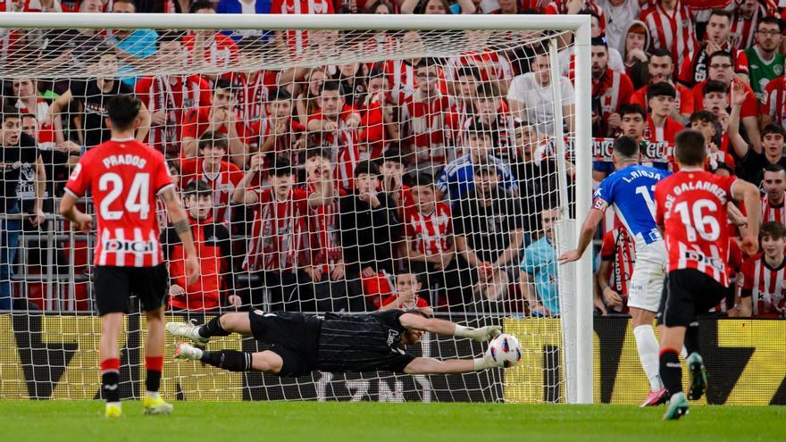 Unai Simón y dos paradas de máximo valor para el Athletic