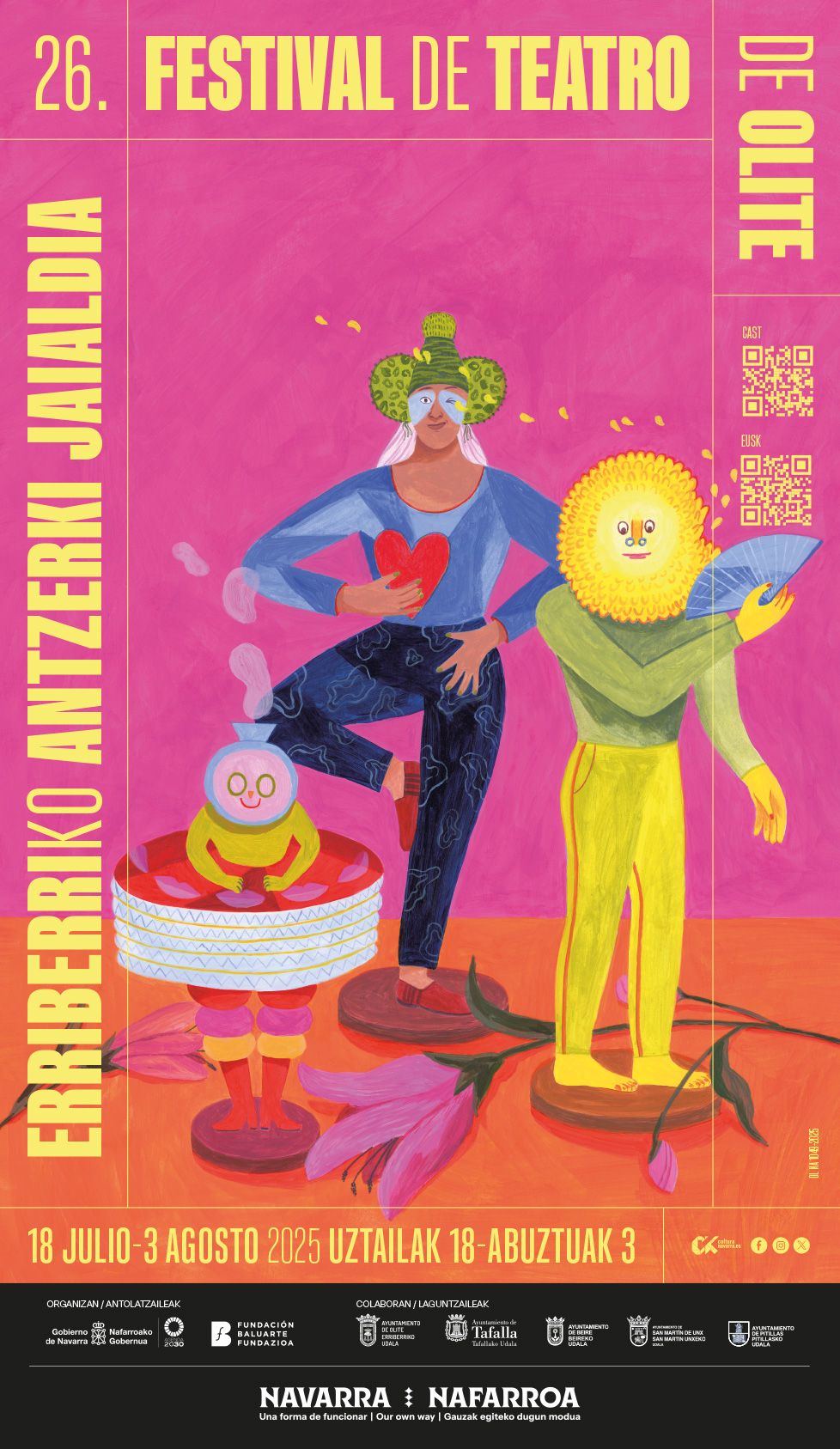 Cartel del 26º Festival de Olite, obra de Iratxe López de Munáin.