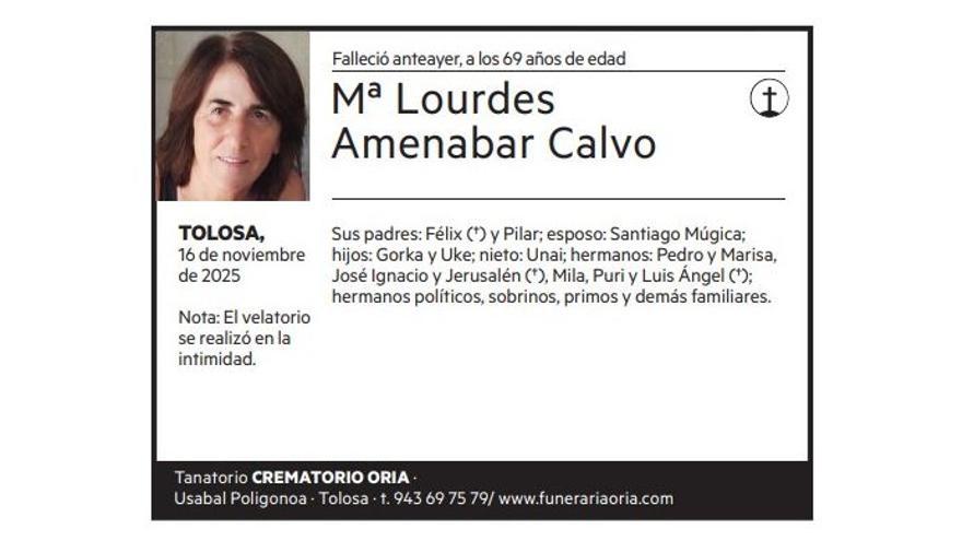 Mª Lourdes Amenabar Calvo