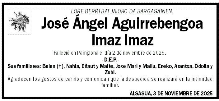 José Ángel Aguirrebengoa Imaz Imaz