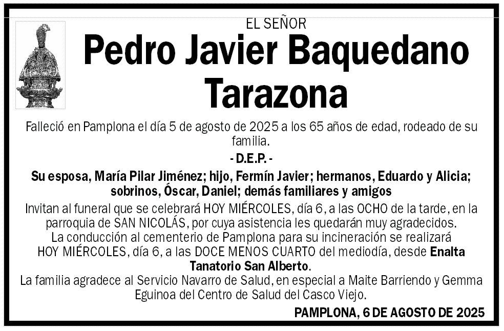 Pedro Javier Baquedano Tarazona