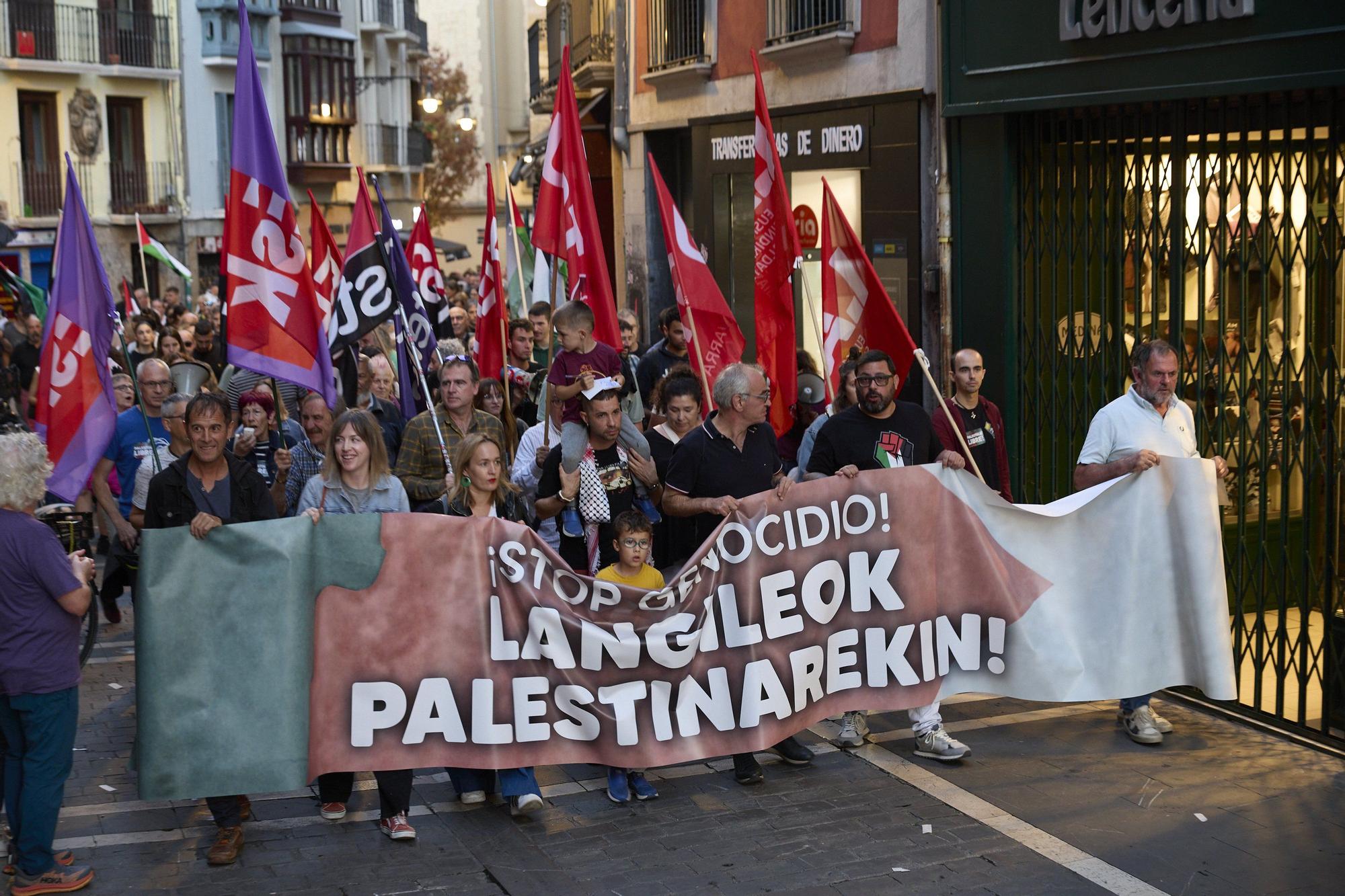 Huelga y paros en solidaridad con Palestina durante este miércoles en Navarra