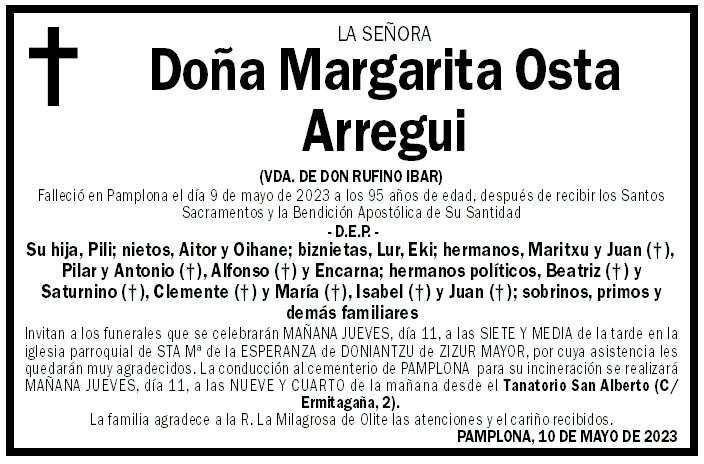 Margarita Osta Arregui