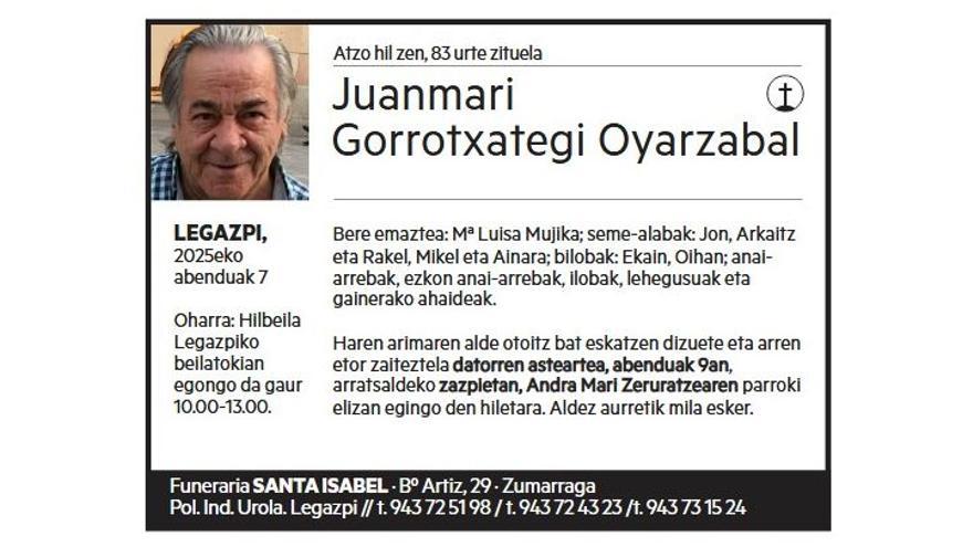 JUANMARI GORROTXATEGI OYARZABAL