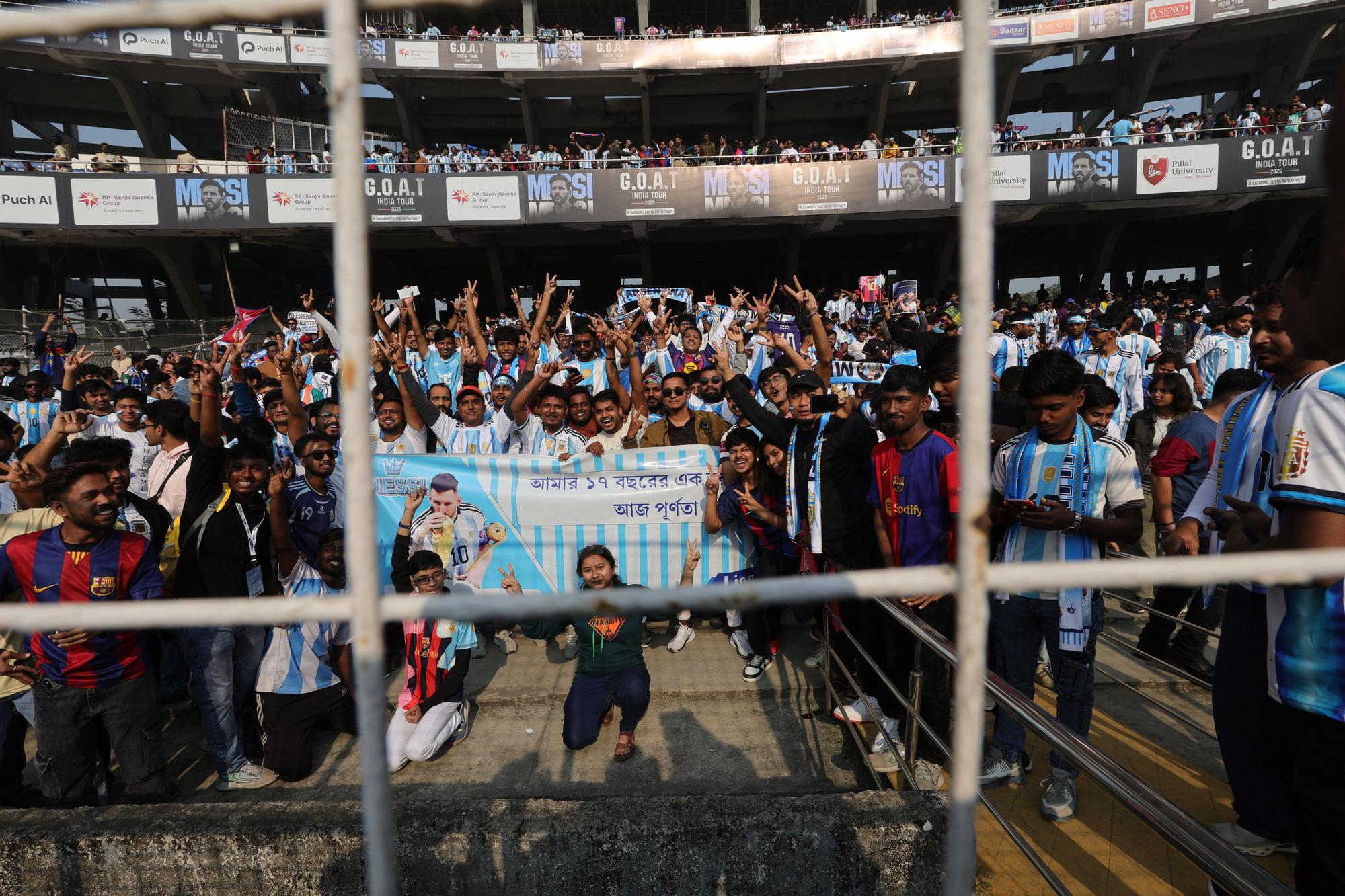 Imágenes de la visita de Messi a India