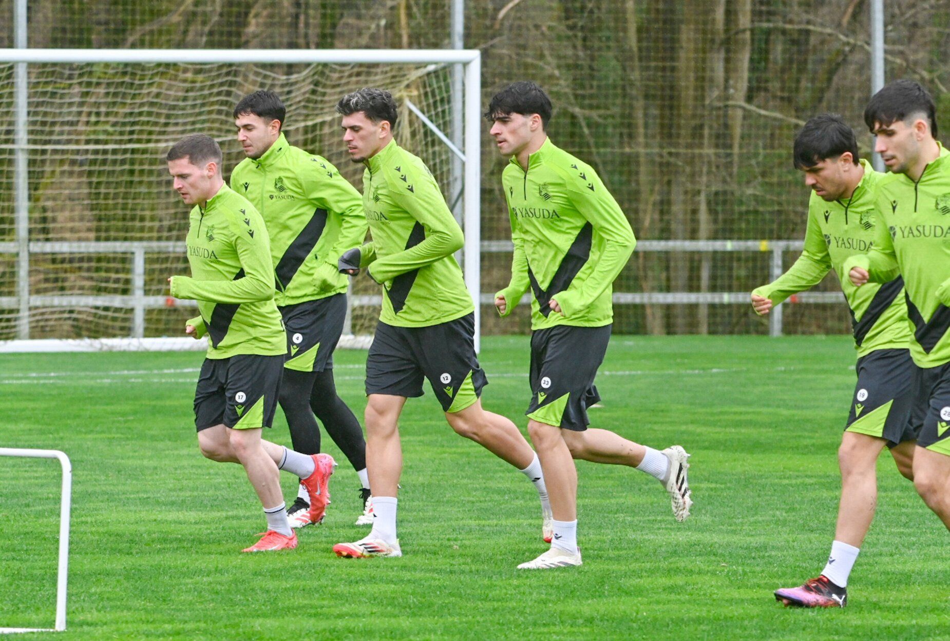 Entrenamiento antes de la semifinal en la Real y el Madrid