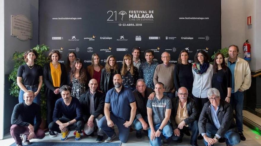 Foto de familia de los ganadores del Festival de Cine de Málaga.