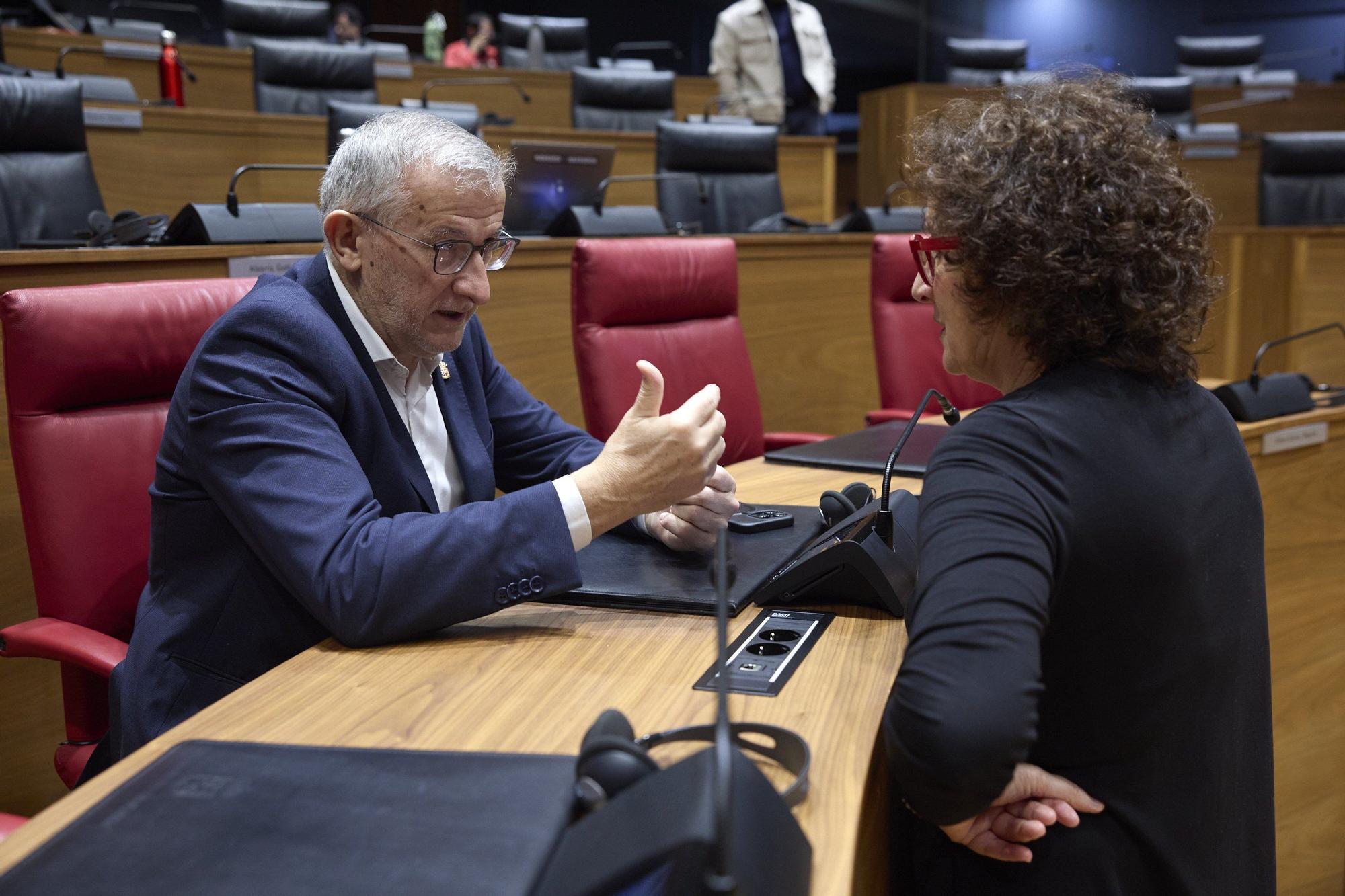Fotos del pleno del Parlamento de Navarra del 27 de noviembre
