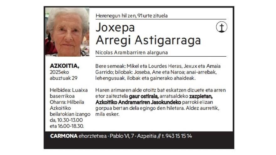 Joxepa Arregi Astigarraga
