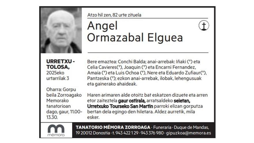 Angel Ormazabal Elguea