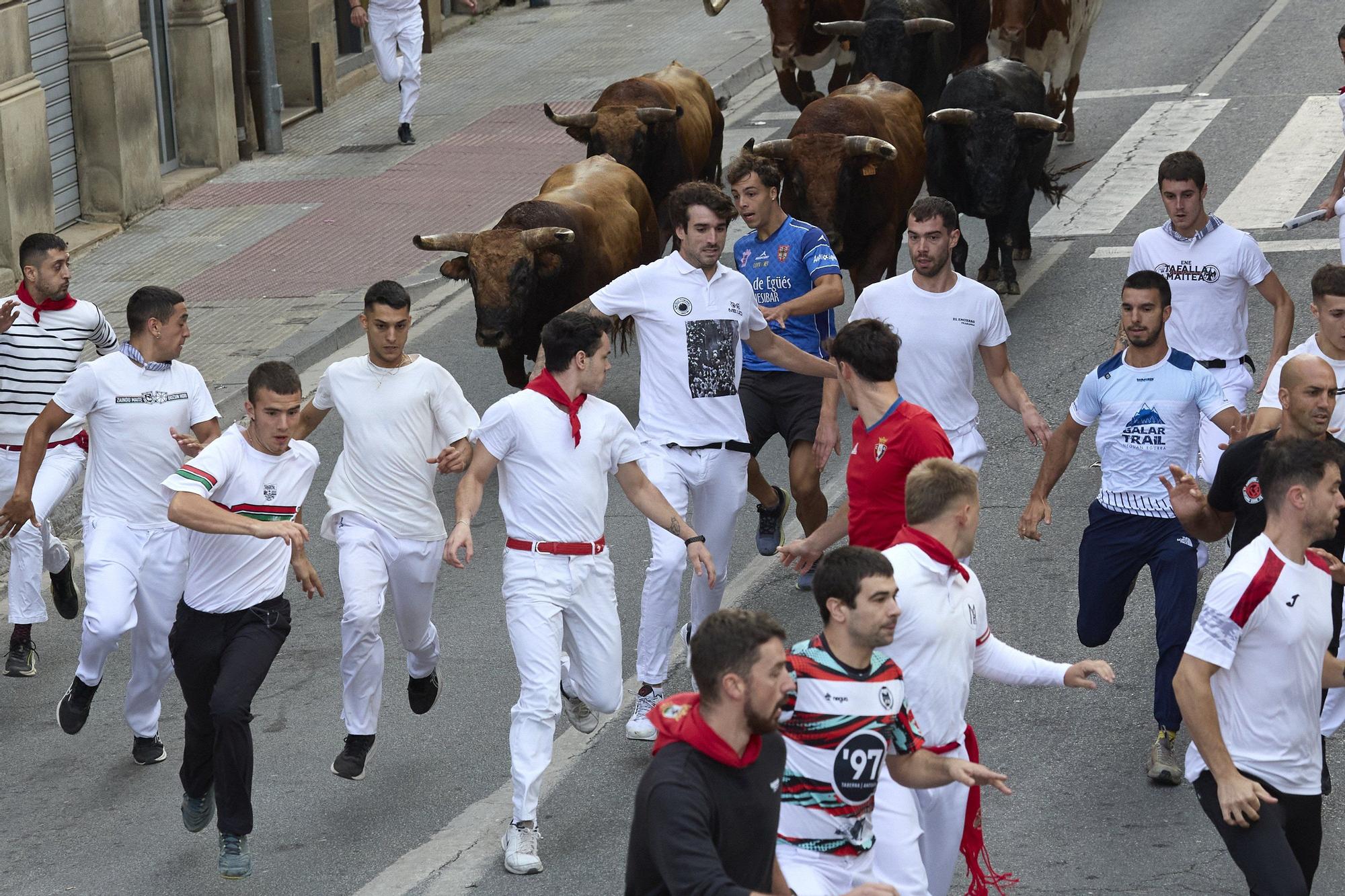 Fotos del sexto encierro de las fiestas de Tafalla 2025
