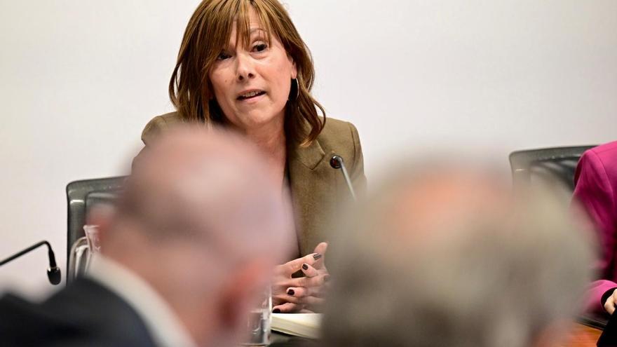 Uxue Barkos comparece en la comisión del Parlamento de Navarra