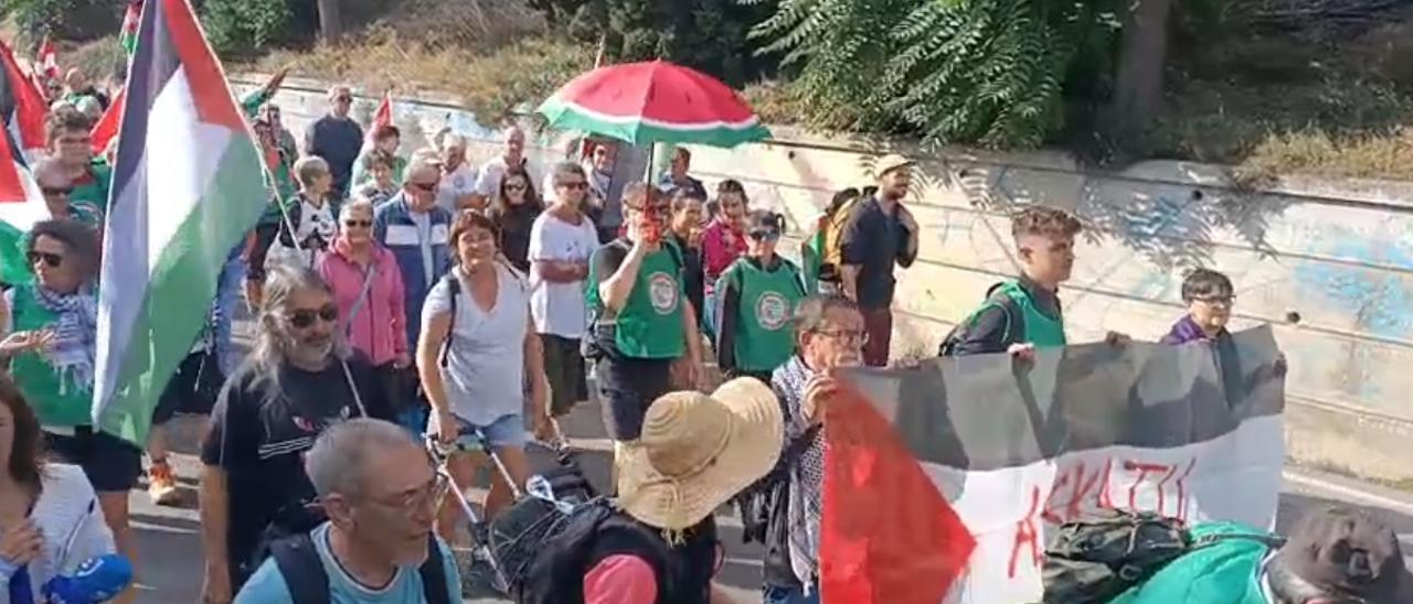Comienza en Tudela la marcha propalestina 'Desde el Río hasta el Mar'