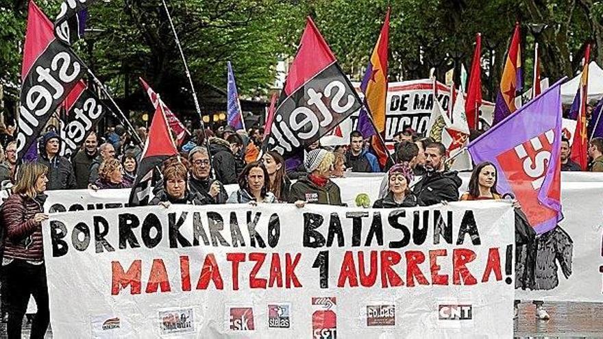 CNT, ESK y Steilas marchan unidos en Donostia